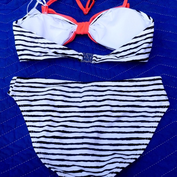 Women's Envya Striped Bikini Swimsuit - Size 12 - Picture 3 of 4